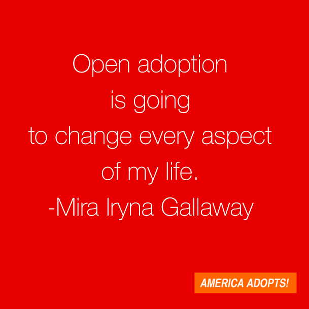 AmericaAdopts's tweet photo. "#Openadoption is going to change every aspect of my life." https://t.co/8ZjDu4gUFm #NAM15 #NAAM2015 #NAAM15 https://t.co/P0wanFWult