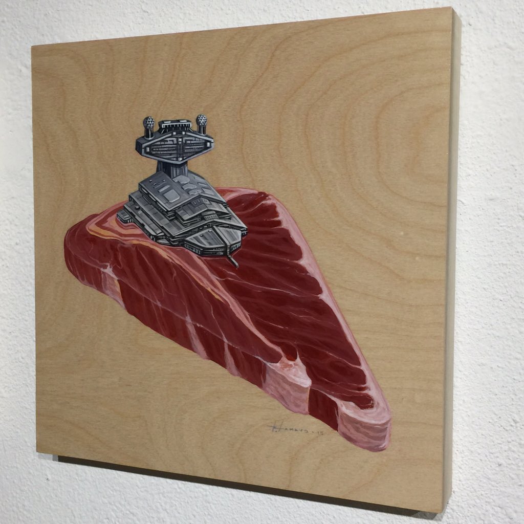 FlowerPepperArt's tweet photo. Steak by @TamayoSoup A part of #CollectionOfCuriosities Available for purchase at https://t.co/IulESMFFlS #StarWars https://t.co/pT2aFDpVpB