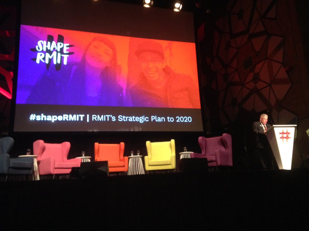 RMIT's tweet photo. As Martin Bean says, wow! What an amazing forum. Let the action begin. #shapermit https://t.co/UCHOG6xjIR