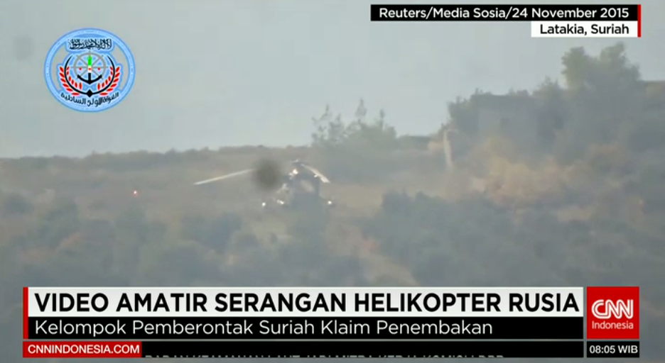 CNNIDWorldNow's tweet photo. Pemberontak Turki di Suriah sendiri mengklaim jika mereka yang telah membunuh pilot Rusia. https://t.co/tEepWF4pEx