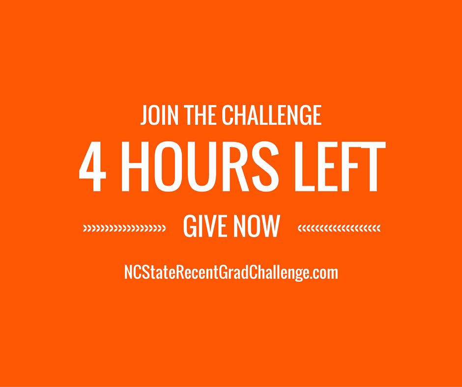 Give now &amp; be counted during the Recent Grad Challenge! ncstaterecentgradchallenge.com
