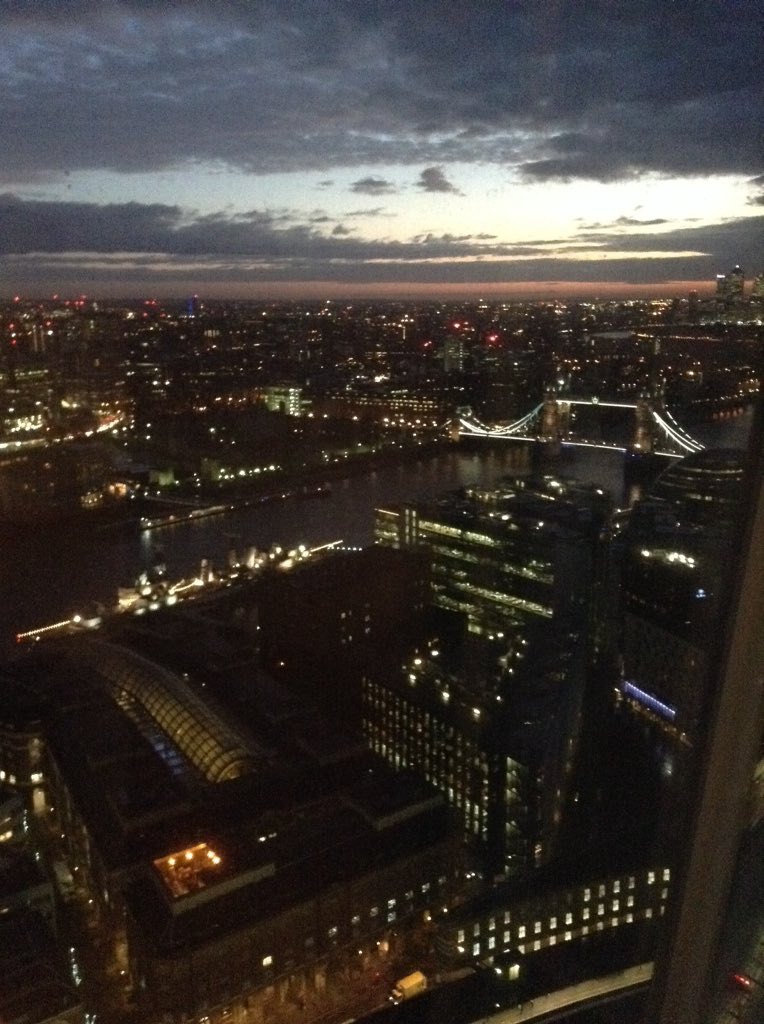 hubbublive's tweet photo. Up early this morning to run #REBAInnovation day @ShangriLaHotels #TheShard. There are compensations - great view... https://t.co/mqJDDs03vD
