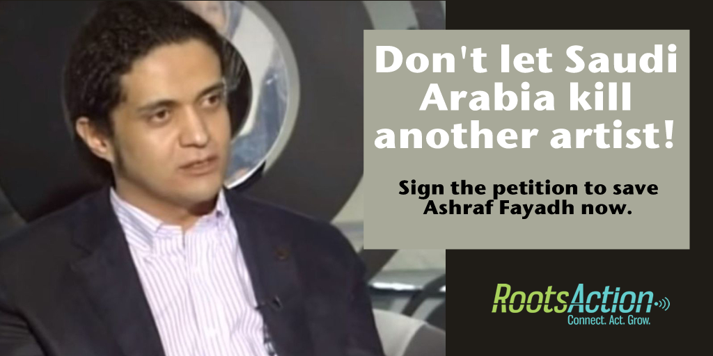 Stop Saudi Arabia before it kills again.  Take Action with <a href="/Roots_Action/">RootsAction</a> bit.ly/1lfZhJJ