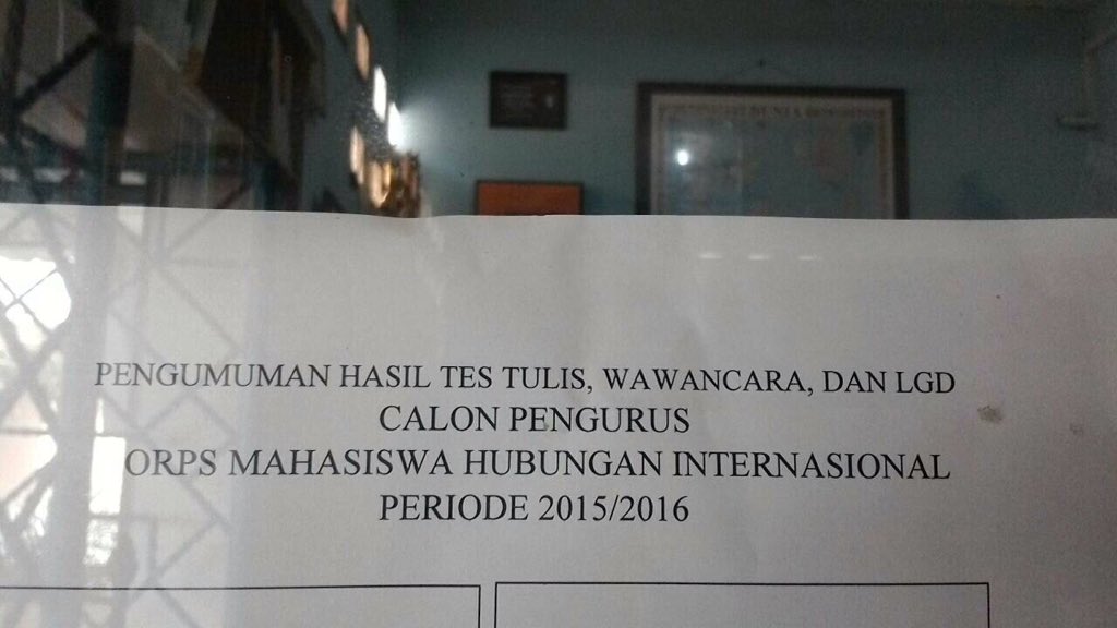 Untuk Pengumuman Hasil Test Tertulis, Wawancara, dan LGD sudah bisa dilihat yaa di Kantor KOMAHI UMY :)