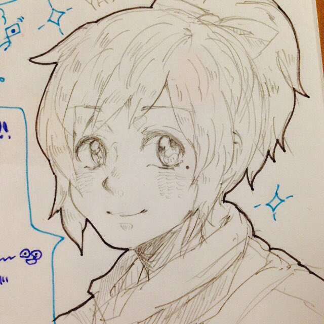 関係ないけど某所で描いた安定  前も似たようなの描いた 