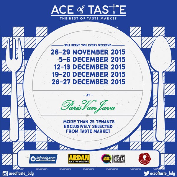 3 hari menuju weekend dtg ke <a href="/aceoftaste_bdg/">Ace of Taste</a> yuk! di Resort Level PVJ mulai jam 10 pagi. See you #AceOfTaste