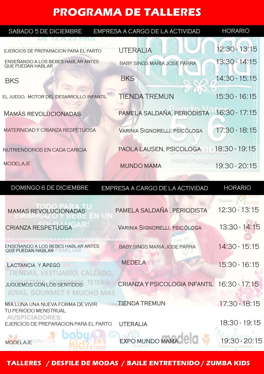 Cgloriacm232's tweet photo. Expo Mundo Mamá 5 y 6 de diciembre @carrascomarquez @cmchc79 @cmcisternas @claudiasediaz @varisignorelli https://t.co/IsD9Wrq4oo