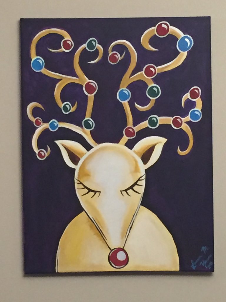 AlesiaJayBray's tweet photo. Our famous artist painted this for us for Christmas. 😀. #laurenyawn https://t.co/tSqxp0n76u