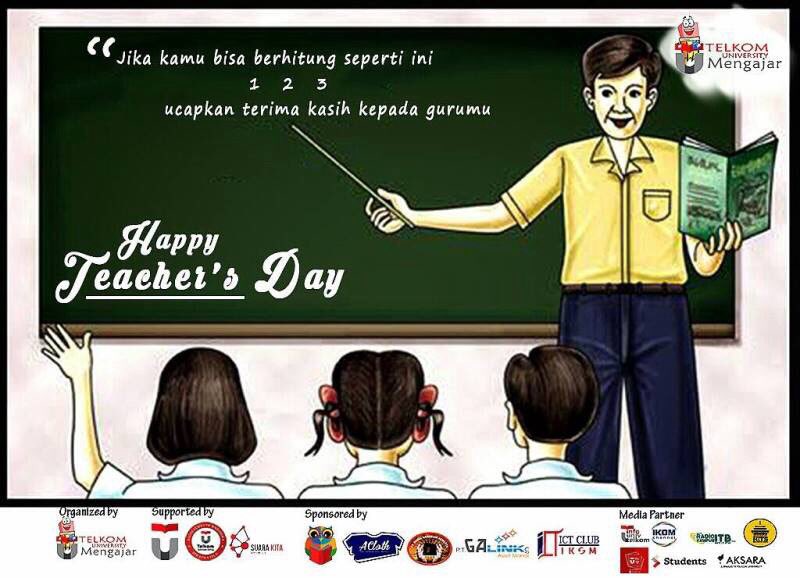 TelUMengajar's tweet photo. Selamat Hari Guru sahabat Timii 😁 https://t.co/bJMeKTO1PY