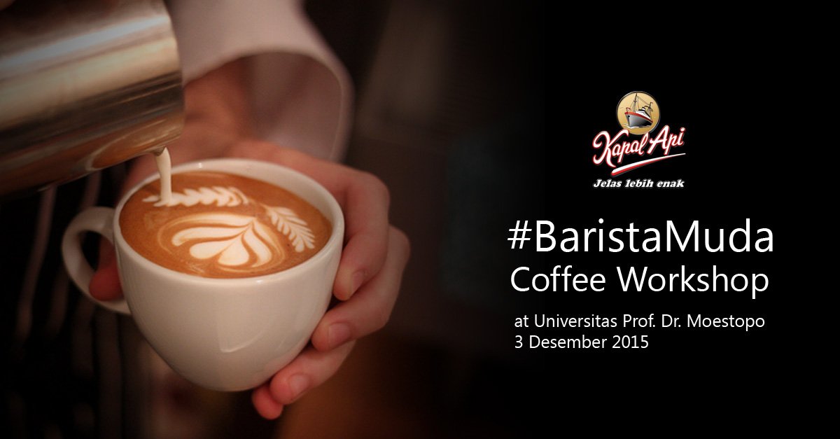 #BaristaMuda akan ke Univ. Moestopo,3 Desember 2015! Yuk, belajar Brewing &amp; Latte Art bareng bit.ly/1SdM9j9