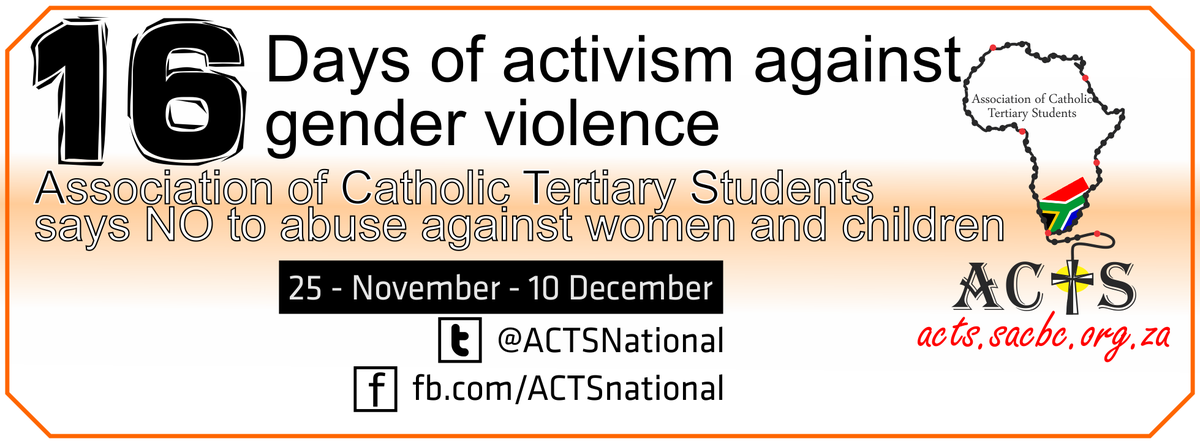 ACTSNational's tweet photo. ACTS says no to violence against women and children. #notoviolence #16days #16DaysofActivism #notoabuse https://t.co/Cu4aOXGsLm