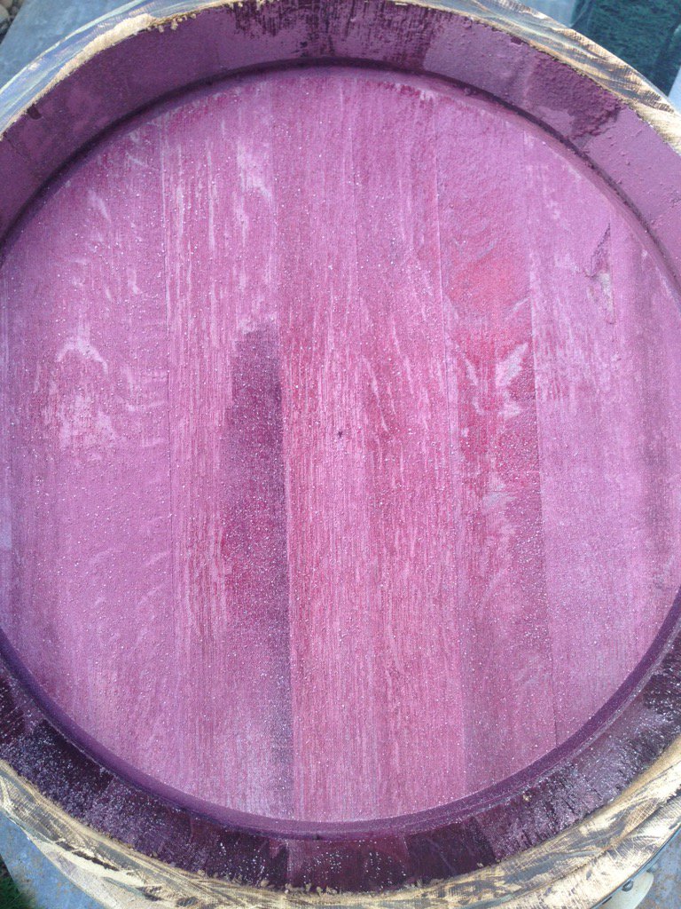 FMchatterbox's tweet image. Just cut open my Sirromet wine barrel to make my smoker. Love that colour and smell! @SirrometWines