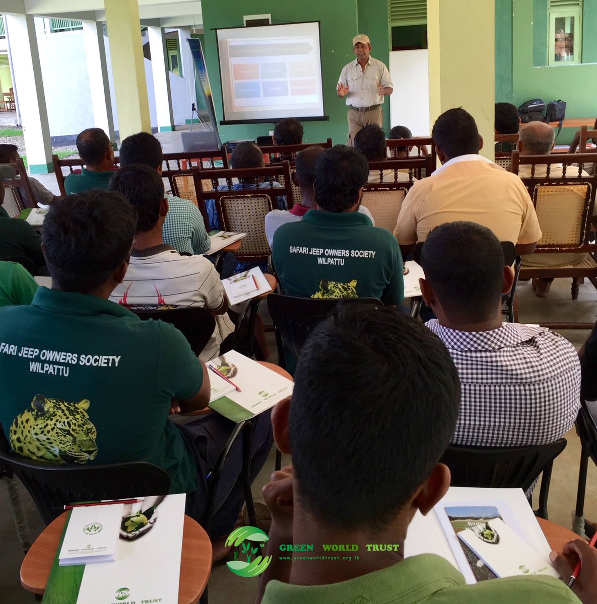 Green_World_lk's tweet photo. The Green World Trust conducted a workshop for safari jeep drivers, owners and drivers on 19th November 2015 at WNP https://t.co/EQAlgwDoH3