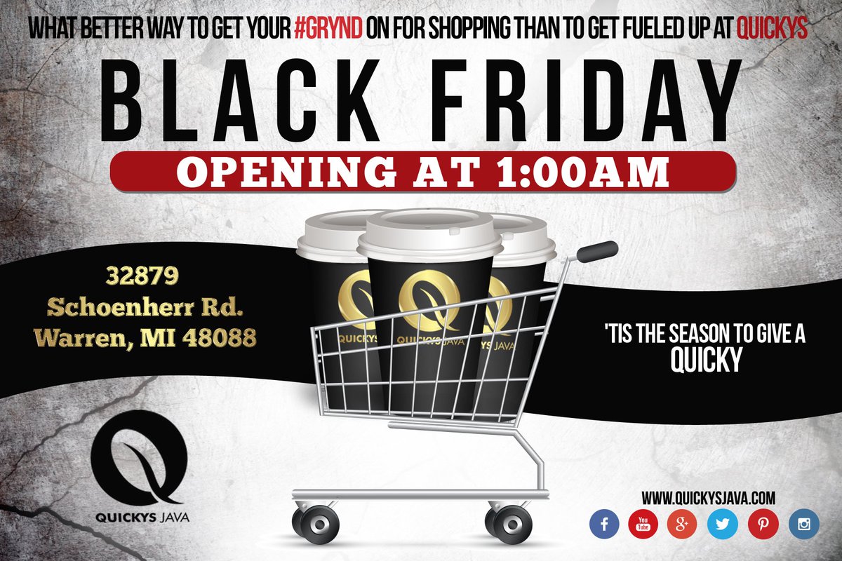 quickysjava's tweet photo. OPEN BLACK FRIDAY 1AM
Try Dallas's Frozen Smore's
#BlackFriday #BlackFridayCoffee #WarrenCoffee #Quickysjava #GRYND https://t.co/xyHXfTvwBN
