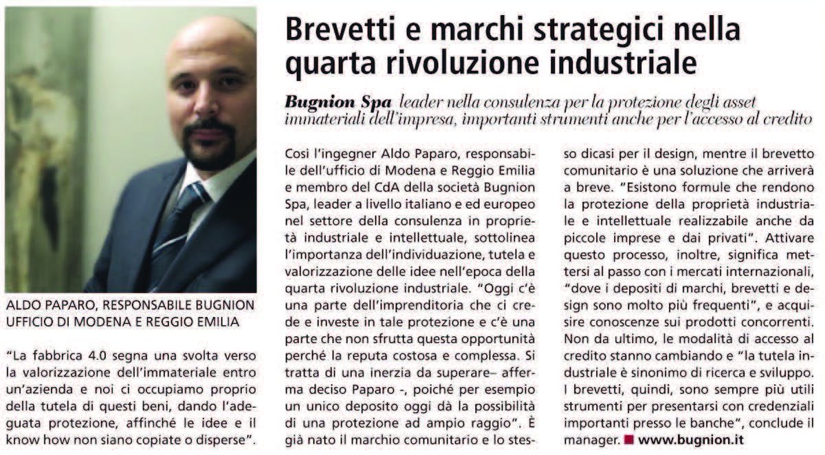 Bugnion Spa 🇪🇺🇮🇹 (@bugnionspa) on Twitter photo Brevetti e Marchi strategici nella quarta rivoluzione industriale. Importanti pure x l'accesso al credito <a href="/sole24ore/">IlSole24ORE</a> Brevetti e Marchi strategici nella quarta rivoluzione industriale. Importanti pure x l'accesso al credito <a href="/sole24ore/">IlSole24ORE</a>