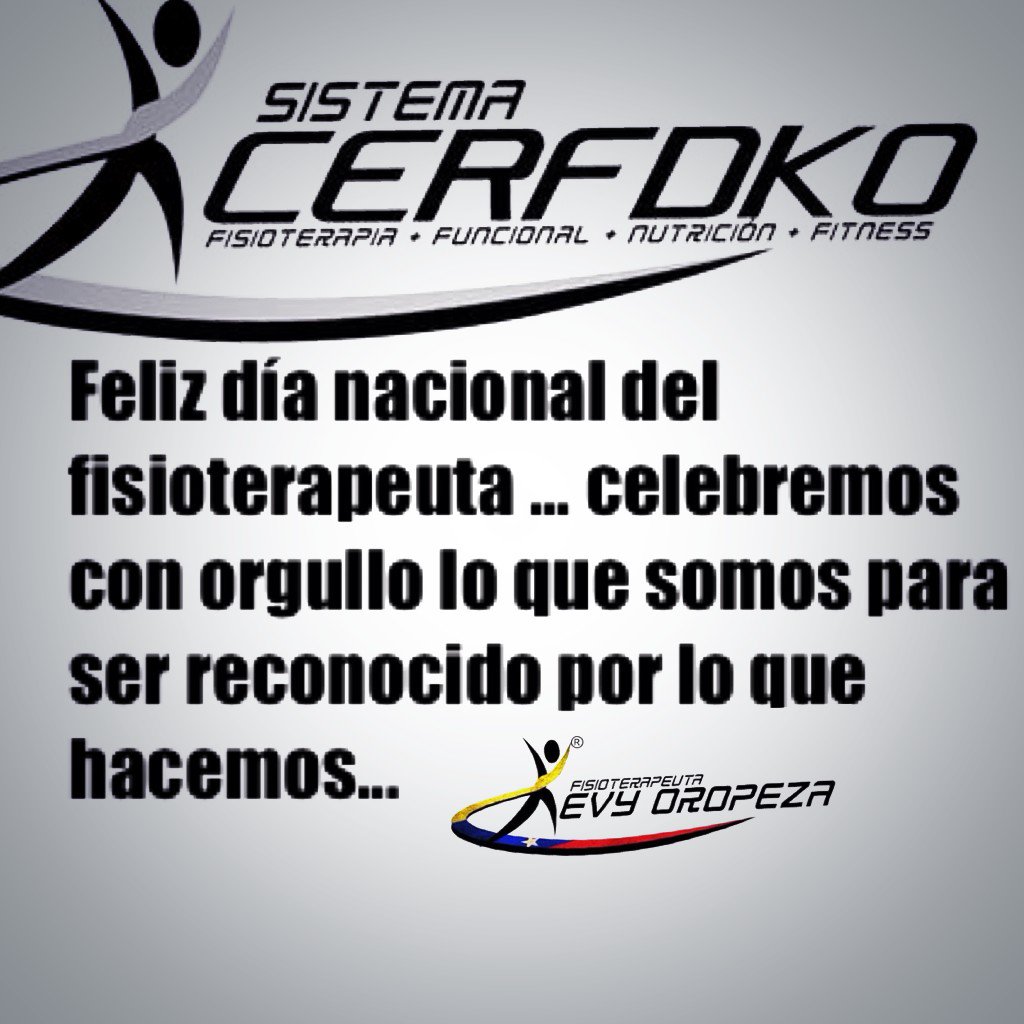 kevyftsport's tweet photo. Feliz día nacional del fisioterapeuta, para todos mis colegas https://t.co/u6LfyoGyty