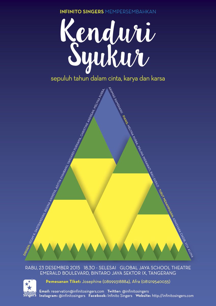 infinitosingers's tweet photo. Konser Hari Jadi "Kenduri Syukur - sepuluh tahun dalam cinta, karya dan karsa" #infiniTENyears #kenduri #ulangtahun https://t.co/V4IQ7pTcQo