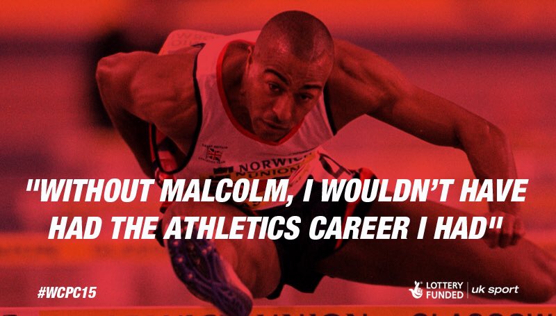 uk_sport's tweet photo. .@ColinJackson credits Coaching Fellow Malcolm Arnold for the success he's had: https://t.co/pCs21t6mTQ #WCPC15 https://t.co/ORVZTlMZCM