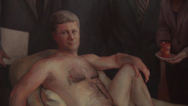 CBCNews's tweet photo. Nude painting of Stephen Harper for sale on Kijiji https://t.co/O2Kj2F9B3H https://t.co/Eq9pFXPG2b