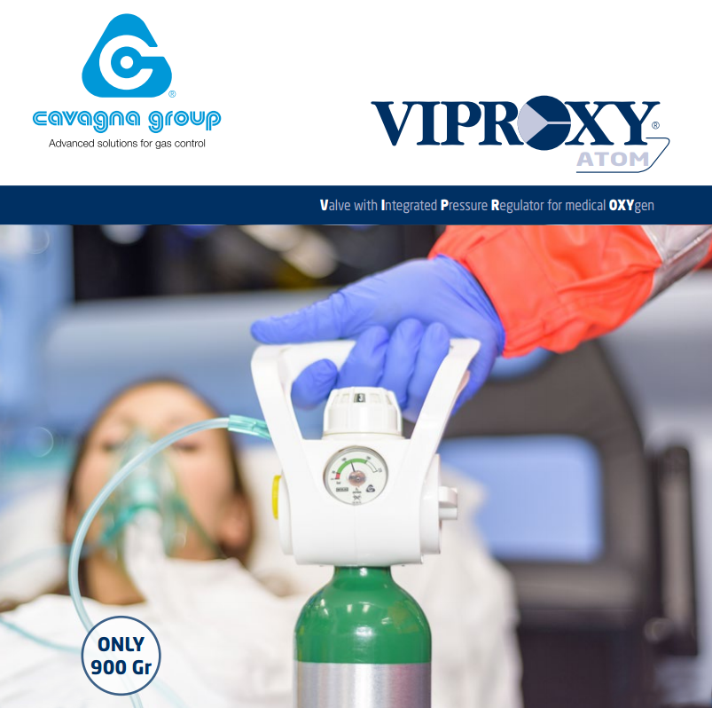 CavagnaGroup's tweet photo. Our new #Viproxy #Atom is the smallest and lightest #Oxygen Valve with Integrated Regulator! https://t.co/7EHcWC2dLV https://t.co/UqVAUj4wGp