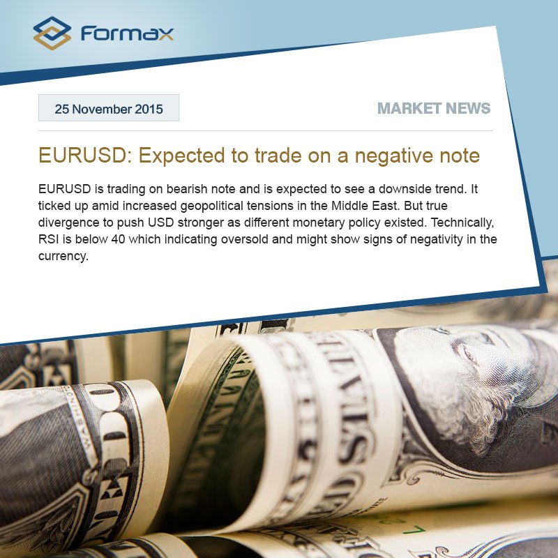 FormaxMarket's tweet photo. EURUSD: Expected to trade on a negative note https://t.co/fEvGMgPcEA #EUR #USD #Middle East #USD #RSI #currency https://t.co/WNVlVG6CMq
