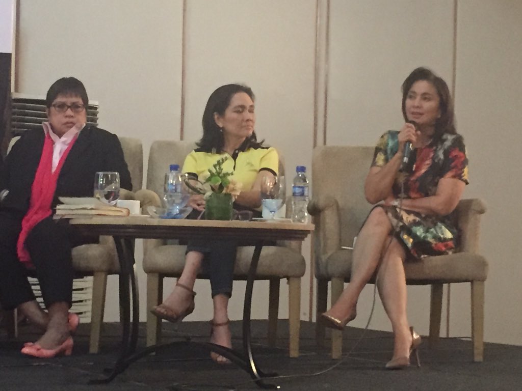 momblogger's tweet photo. . @lenirobredo RH LAW is important esp the education aspect. The freedom to choose among the options #WomenvotePH https://t.co/7WIZeDjDgN