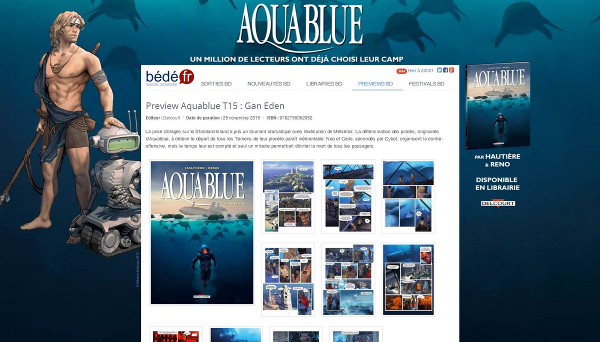 bedefr's tweet photo. Preview #BD de 10 planches pour "Aquablue T15 - Gan Eden" aux éditions @DelcourtBD : https://t.co/RvQcsor2bg https://t.co/J9Rtf6IFs5