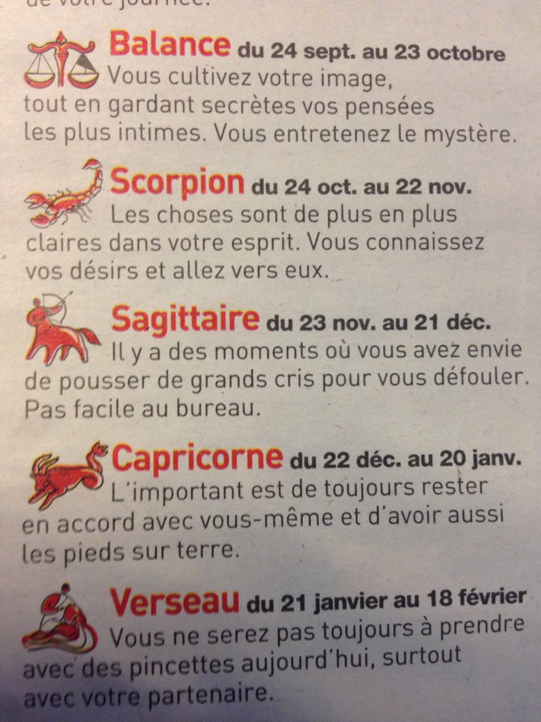christopheblond's tweet photo. Je préférais mon horoscope d'hier... #Generation404 https://t.co/L3zgdJoMDF