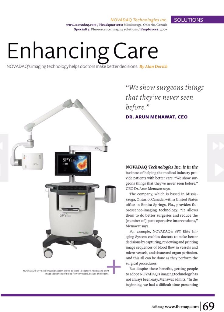 daVinciCerrahi's tweet photo. @NOVADAQTech: "We show surgeons things that they've never seen before" #Novadaq https://t.co/4499fXIUcK https://t.co/7DuPYkciP9
