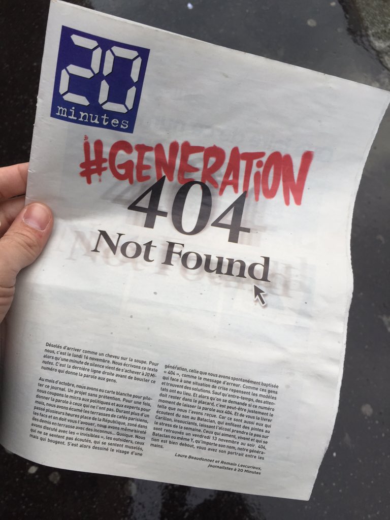 virlouvetloic's tweet photo. Il faut plus de @20Minutes pour savourer cette délicieuse édition ! Bravo !
#Generation404 https://t.co/GkK3znhyJV