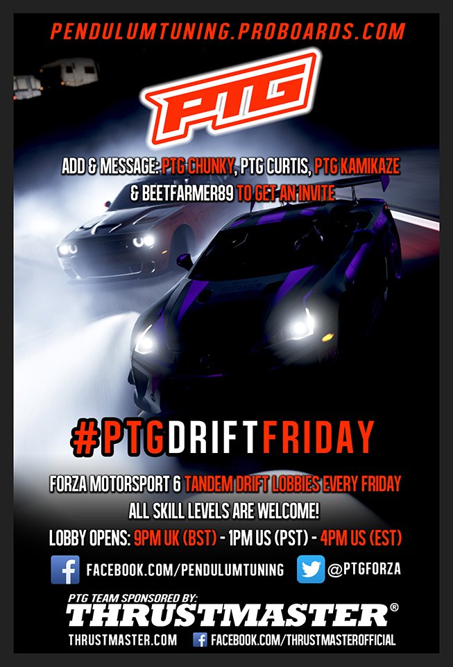 PTGforza's tweet photo. So who's joining #PendulumTuning for #PTGDriftFriday??? @ForzaMotorsport #ForzaDrift #Forza #ForzaMotorsport https://t.co/ZutysBOlG7