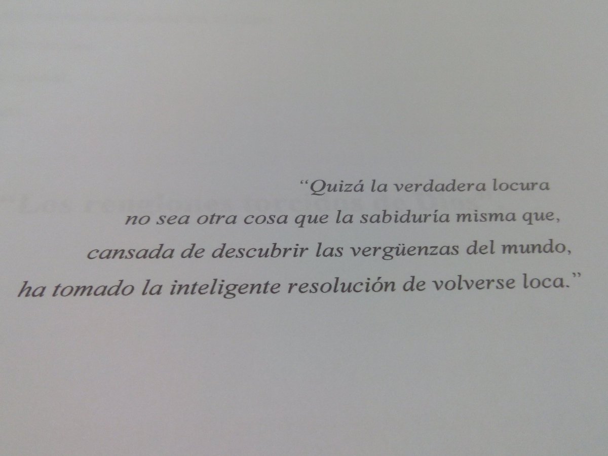 eruizocana's tweet photo. "Los renglones torcidos de Dios", el eterno debate sobre quiénes son los locos y quiénes los cuerdos. @kuartoB3 https://t.co/zOuW13FVYc