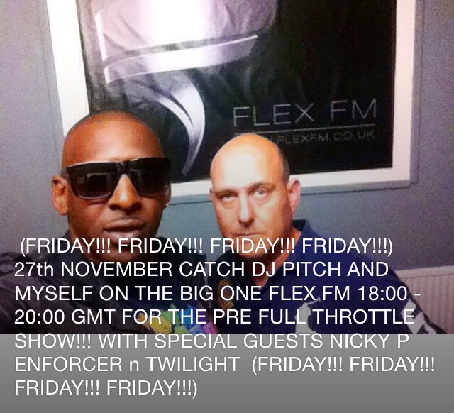 NUTSIENUTS's tweet photo. #Friday #FULLTHROTTLESHOW #DRUMANDBASS #JUMPUP #BASSLINE #LYRICS @FLEXFMUK @DnBPromo @dnbculture @DNB_MOVEMENT #RT https://t.co/hRVsk9gdph