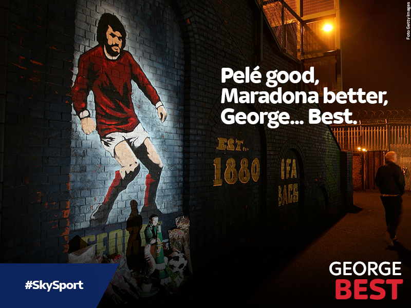 SkySport's tweet photo. 10 anni fa ci lasciava il nordirlandese George #Best, leggenda del @ManUtd e Pallone d'Oro '68 #GeorgeBest #SkySport https://t.co/I5dp4zliaH