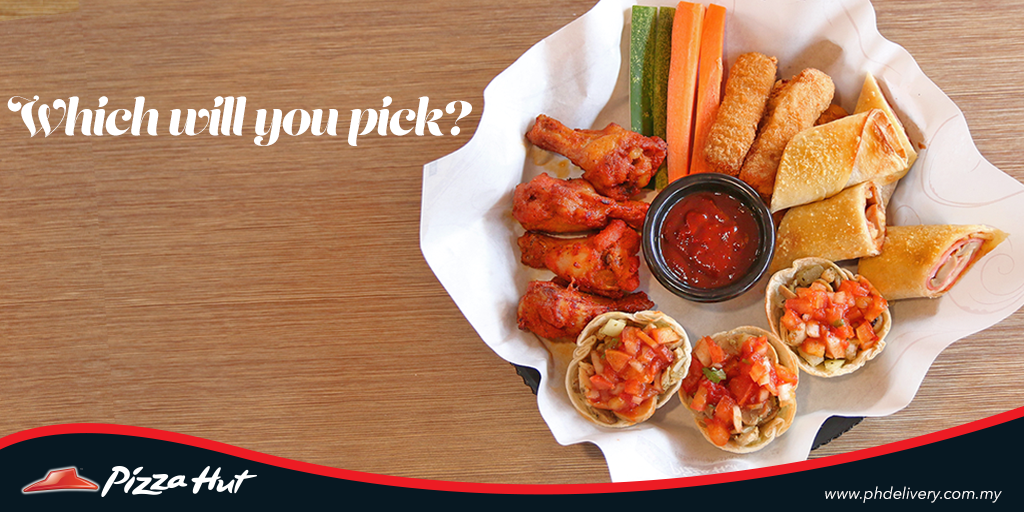 Pizza Hut Malaysia On Twitter A Cheesy Chicken Fingers B Chicken Amp Cheese Rolls C Chicken Drumettes Or D Mushroom Chicken Treasures Food Https T Co Xisi6su4mx Twitter