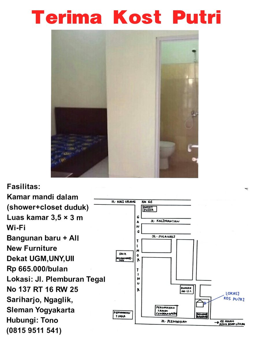 #InfoKost RT <a href="/ratuahdini/">DINI</a>: Min tolong bantu RT yaaa makasih 😃