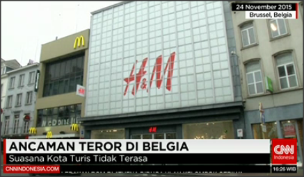 Terseret insiden teror #ParisAttacks, pendapatan sektor pariwisata di Brussels, Belgia anjlok.