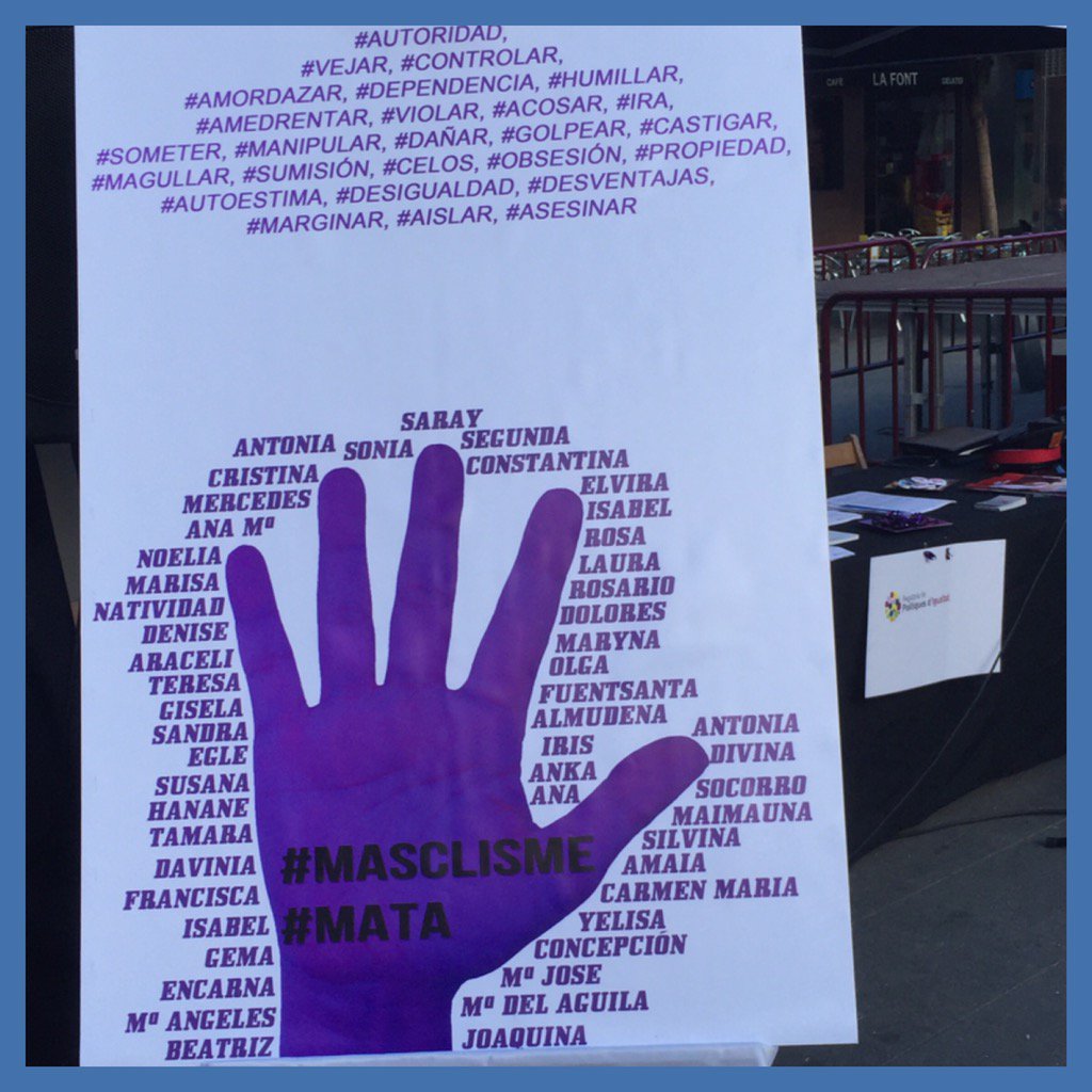 MovEsqSAB's tweet photo. No os oblidem !! Avui mes que mai! #contralaviolenciaverslesdones #usrecordem la nostra solidaritat a les families https://t.co/Am2bRenKAm
