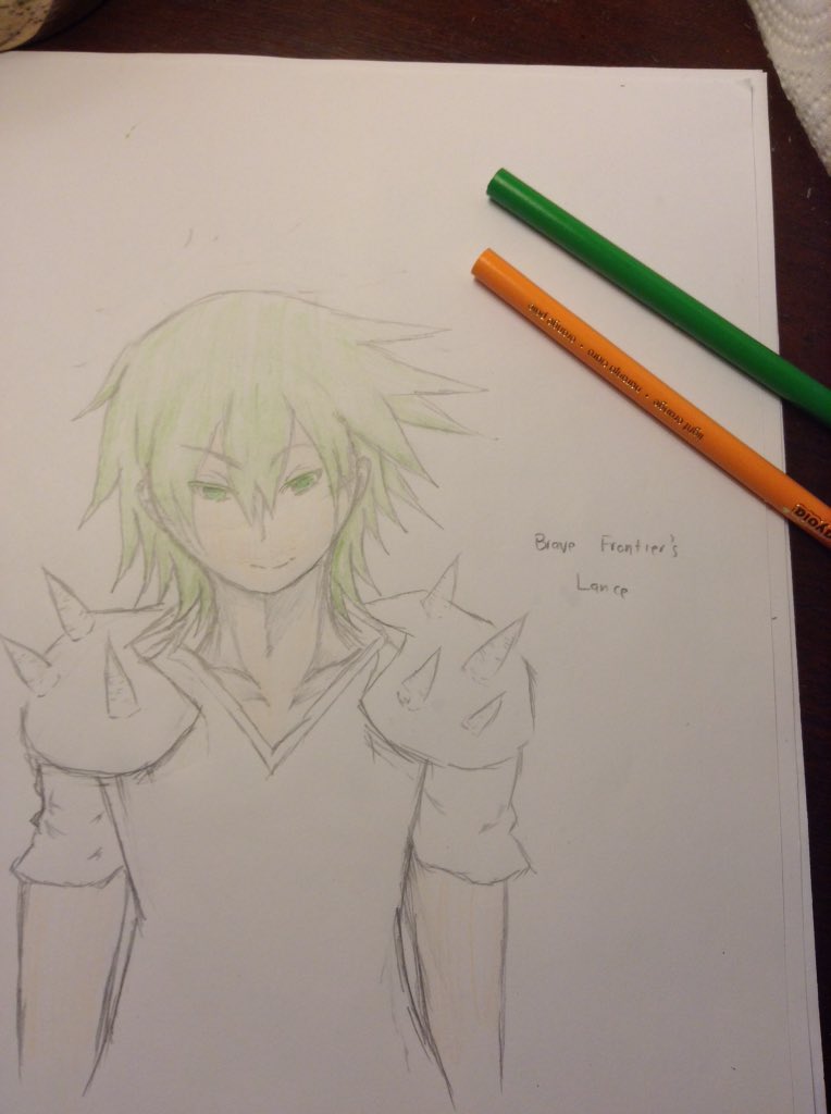 GrayIcecube's tweet photo. Trying to draw Lance from Brave Frontier https://t.co/Xx1vFSGldx