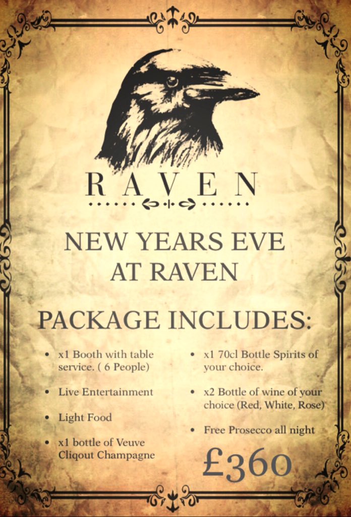 NYE at our sister bar RAVEN👌🏽