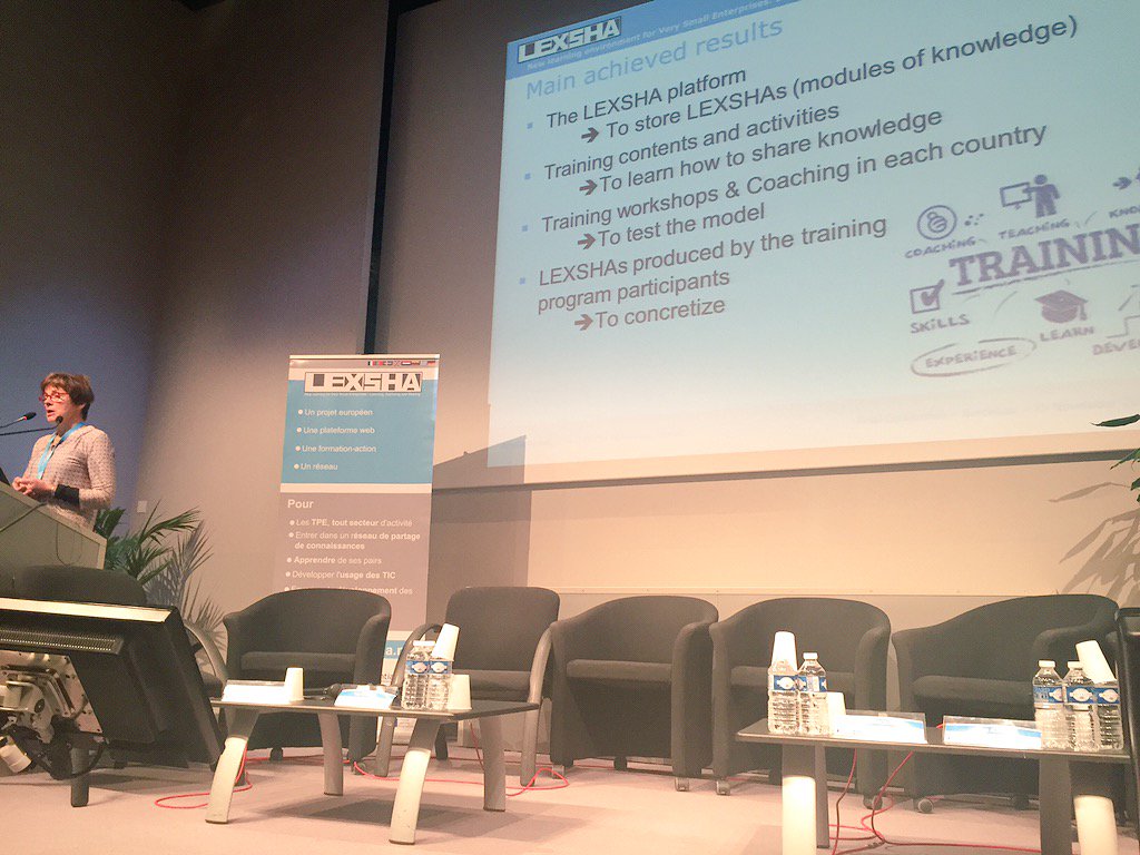 Amelie from <a href="/univbordeaux/">Université de Bordeaux</a> presenting about <a href="/LexshaEU/">LEXSHAEU</a> main achieved results #ICBL2015 #SMEs #europeanprojects