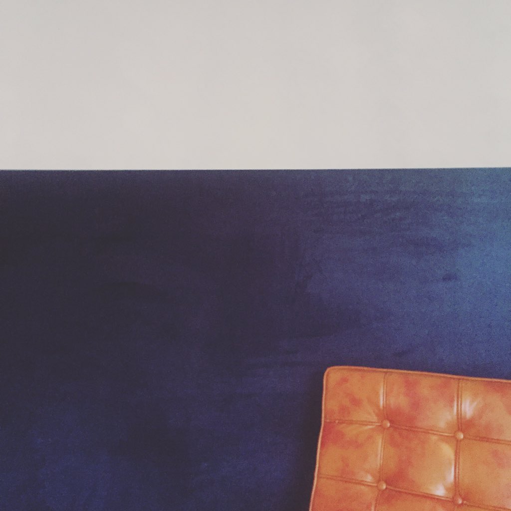 studio_mind's tweet image. A sneak peak of my latest project with blue verlours on the wall and limestone paint above #studiomind