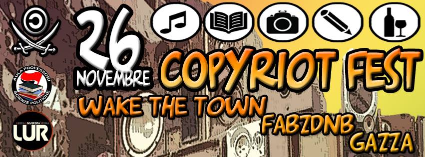 DinamoPress's tweet photo. Domani #Festa a Scienze Politiche - La Sapienza. #Copyriot Fest - Wake the town - FabzDnB - Gazza https://t.co/aXEqYbHkxu