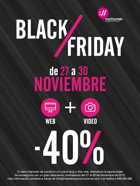 MediacanProducc's tweet photo. Ya tenemos oferta para el #BlackFriday del 27 al 30 de noviembre,aprovecharos d esta oferta! https://t.co/4xZ7VhaS6W https://t.co/I54XCONEKf
