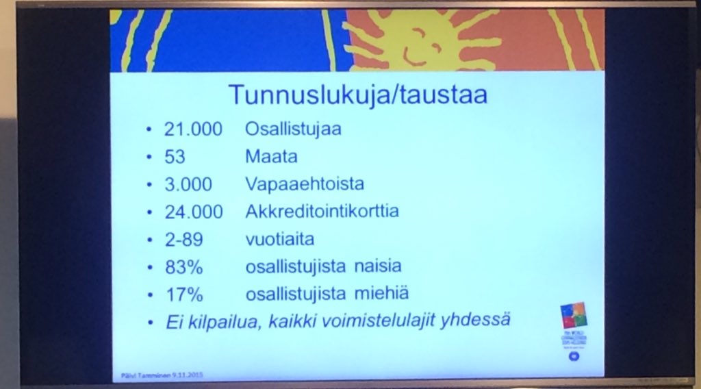 #gymnaestrada lukuja tapahtuman osallistujista #vaikuttavuustutkimus #voimistelu