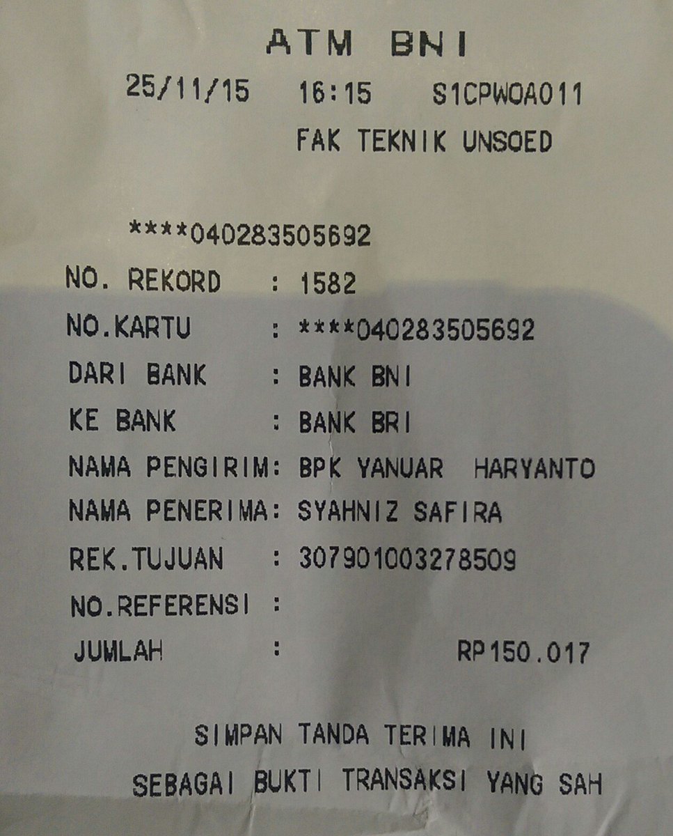 Yanuar Haryanto בטוויטר Min Sma9events Bukti Transfer Untuk Pembelian Tiket E22 Dan E23 Suwun Https T Co L7mad0odrw