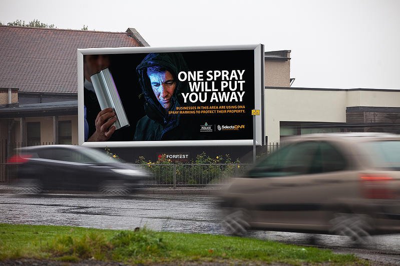 selectadna's tweet photo. Billboard adverts warn robbers that businesses are protected with #SelectaDNA as part of @MerseyPolice's Op Aquila https://t.co/GCmrSME3uM