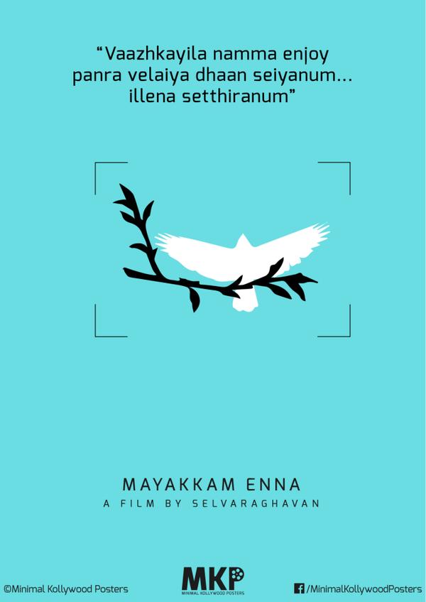 RinaldiOne's tweet photo. Minimal poster of mayakkam enna movie @dhanushkraja #4YearsOfGeniusInMayakkamEnna https://t.co/hNS2ofeYYg