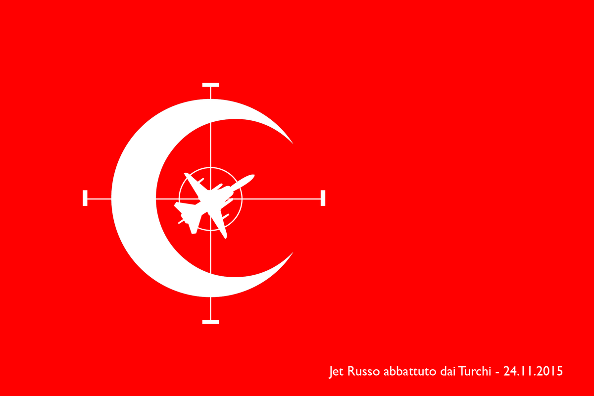 PerSeoDesign's tweet photo. The flag of shame. #Turkey #RussianJet #FlagOfShame https://t.co/bsu7E5fEoZ