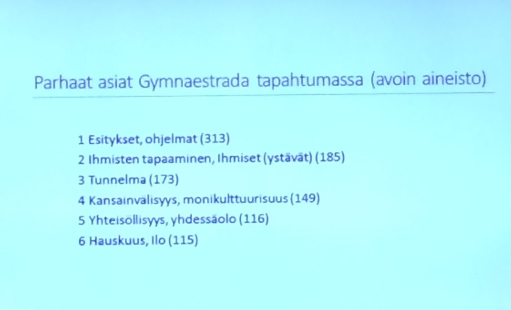 Best things in #gymnaestrada: performances, people, atmosphere #voimistelu #vaikuttavuus